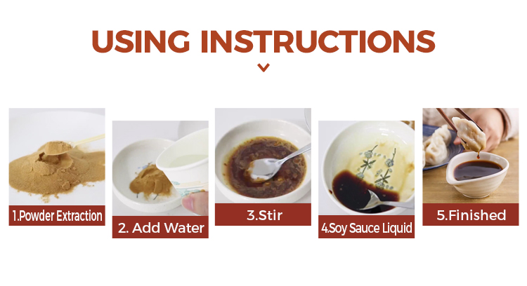 Процесс использования порошка соевого соуса